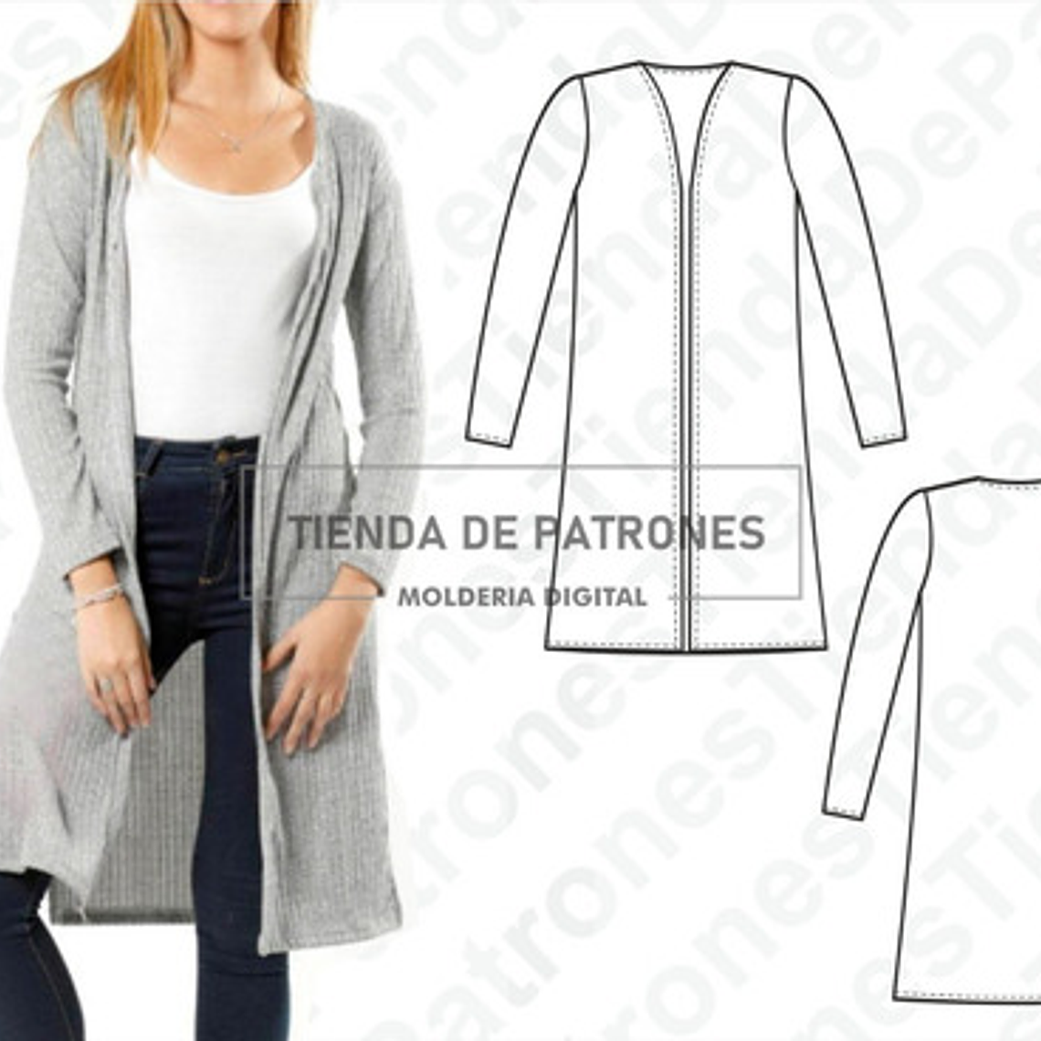 Moldes Patrones Abrigo Capa Larga Mujer Talles S-m-l-xl-2xl 1