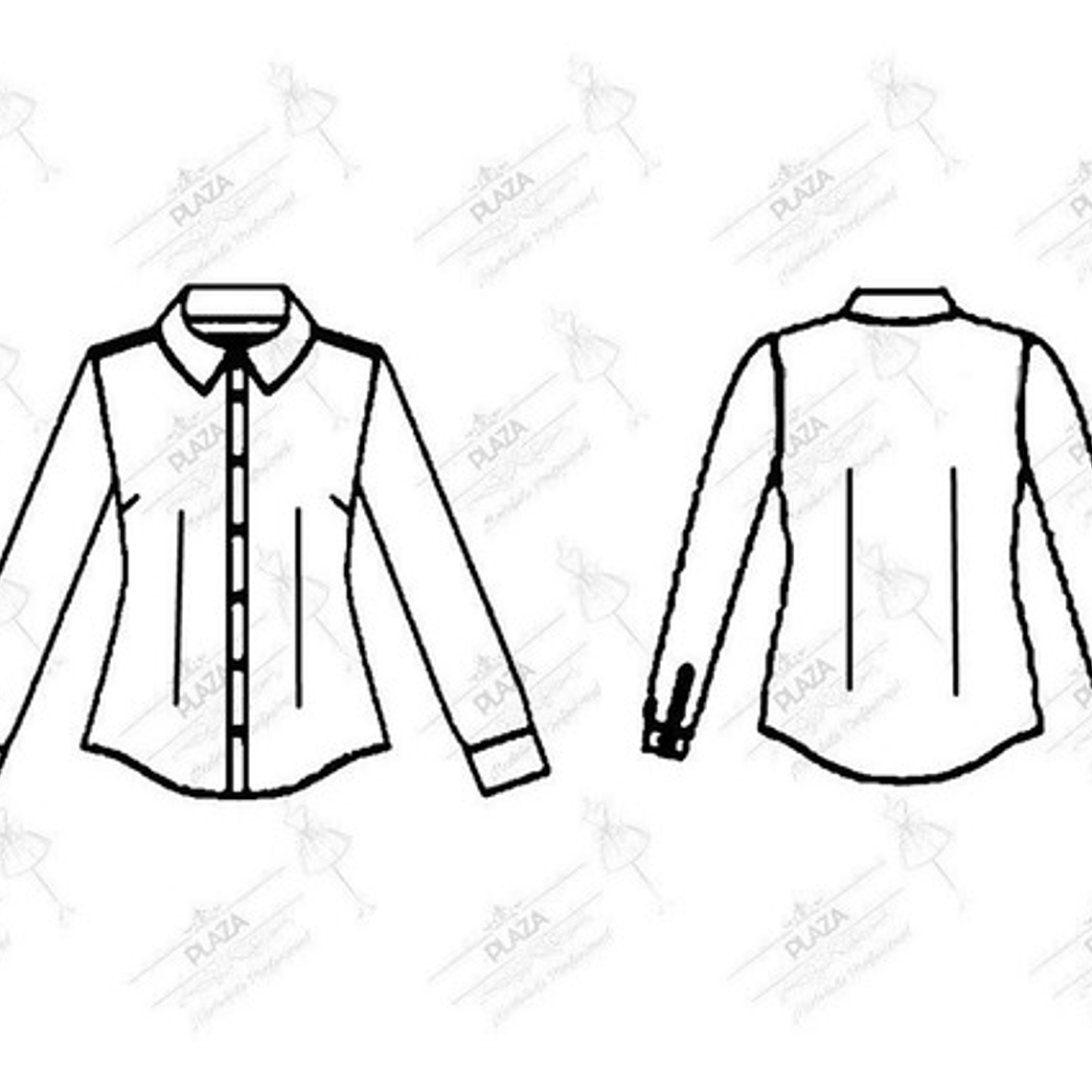 Moldes Patrones Imprimibles Blusa Camisera Basica Entallada S Al Xxl 3