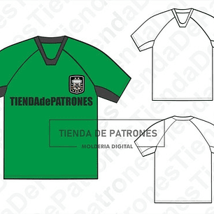 Moldes Patrones Polera Camiseta Futbol Hombre Talle S Al 2xl