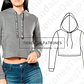 Molde Patron Coreldraw Polerón Top Mujer Del Xs Al Xl - Miniatura 1