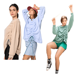 Molde Digital Polerón Oversize Con Cordones, pack Talles S A Xxl