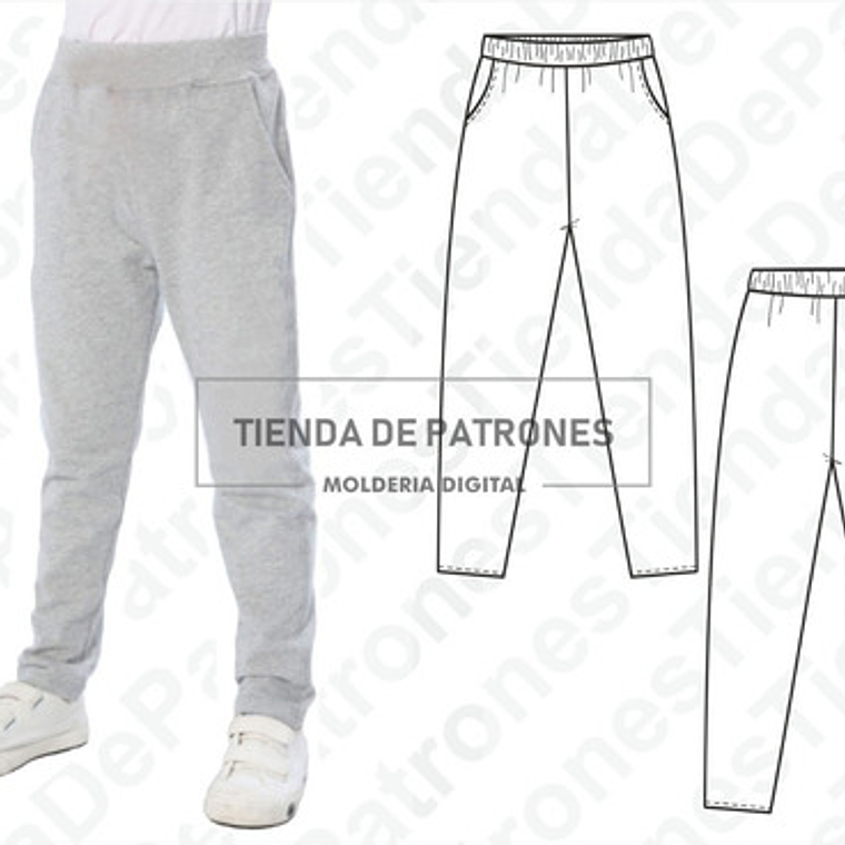 Moldes Patrones Pantalon Jogger Chupin Niños Talles 4 Al 14 1