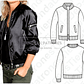 Molde Patron Coreldraw Chaqueta Bomber Jacket Mujer 38 Al 44 - Miniatura 1