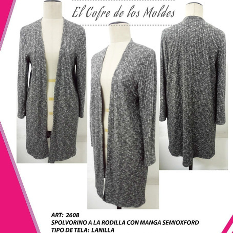 Molde Digital Abrigo Manga Semioxford Pack 5 Talles! 1