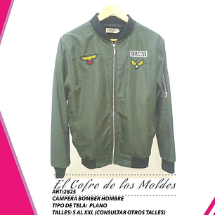 Molde Digital Chaqueta Bomber Hombre Pack Talles S Al Xxl