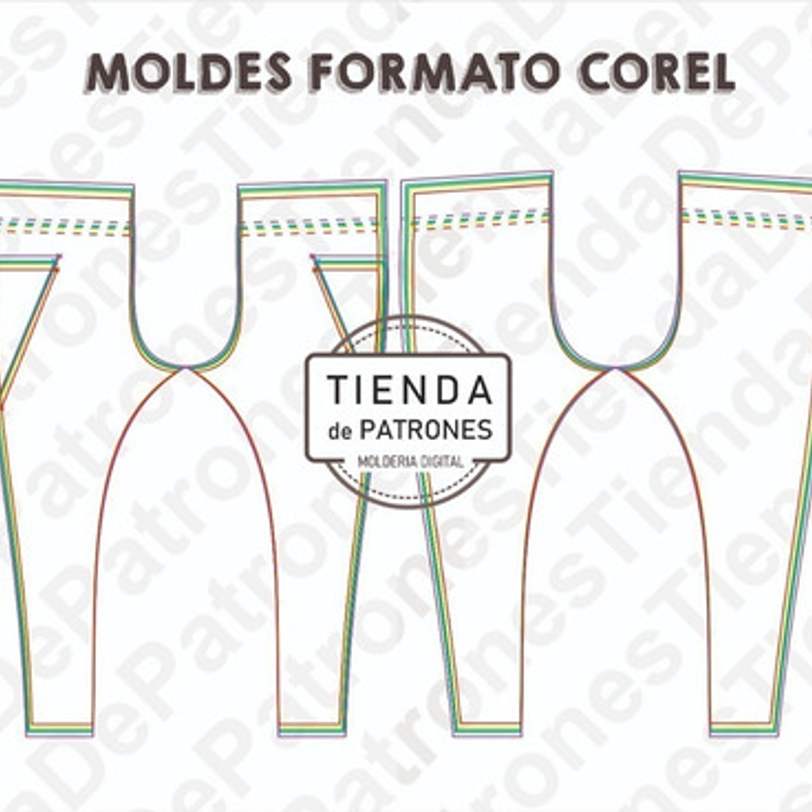 Molde Patrón Coreldraw Jogger Chupin Hombre Del S Al 2xl 2