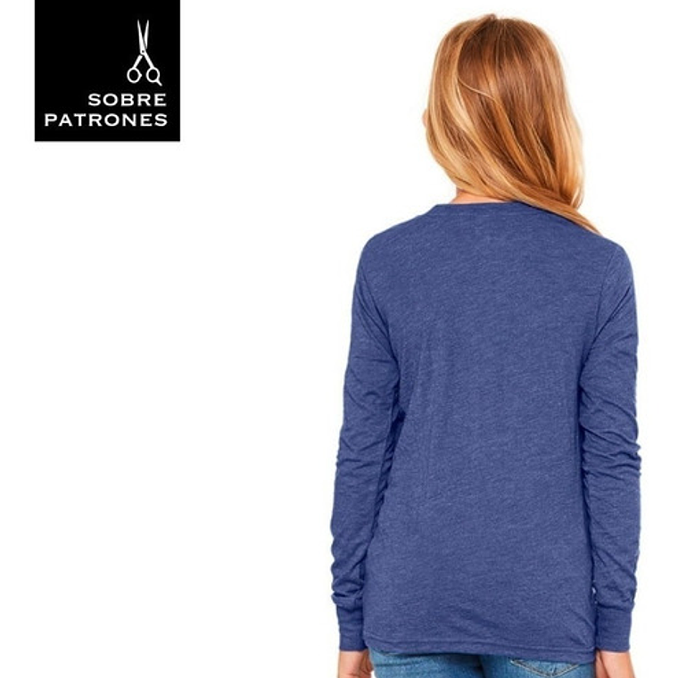 Molde De Costura, Patron Polera Basica Ml Nena, Imprimible 2