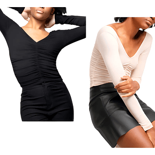 Molde Digital Polera Torso Fruncido, Pack Talles S Al Xxl