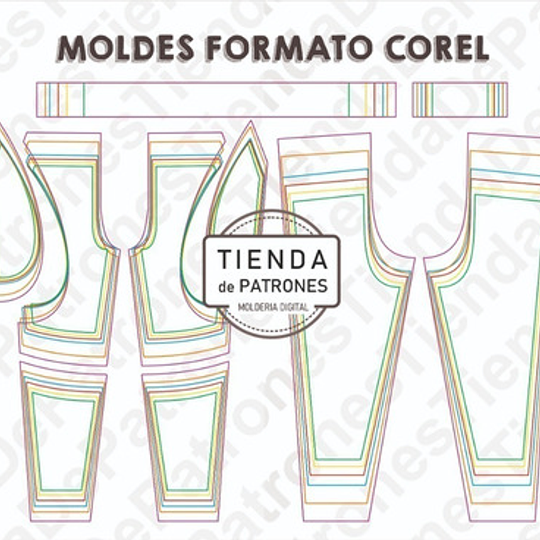 Molde Patron Coreldraw Jogger Niños Recortes Talles 4 Al 14 1