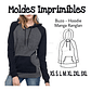 Moldes Patrones Imprimibles Polerón Hoodie Raglan  Xs Al 3xl - Miniatura 1