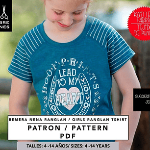 Molde De Costura, Patron Polera Ranglan Mc Nena, Imprimible