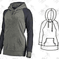 Moldes Patrones Imprimibles Polerón Hoodie Raglan  Xs Al 3xl - Miniatura 2