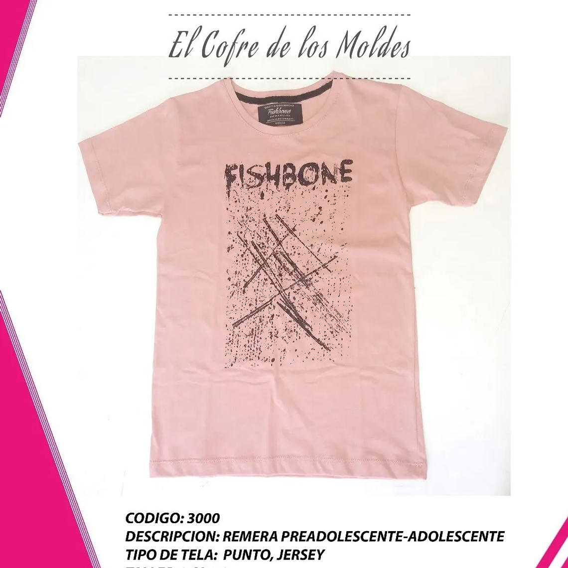 Molde Digital Polera Niño Manga Corta Pack Talles 8 A 16 1