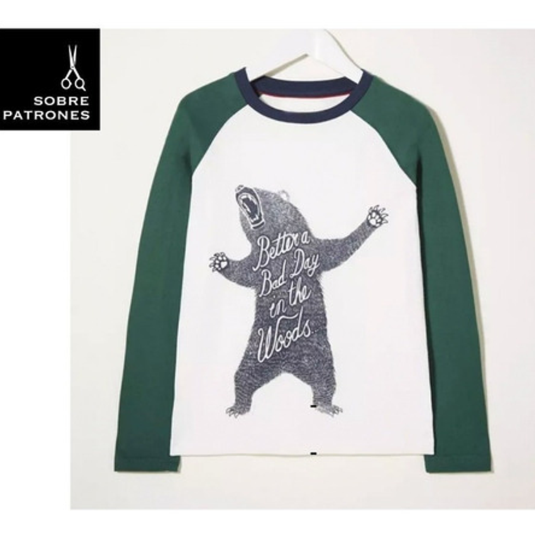 Molde De Costura, Patron Polera Ranglan Ml Nene, Imprimible 3