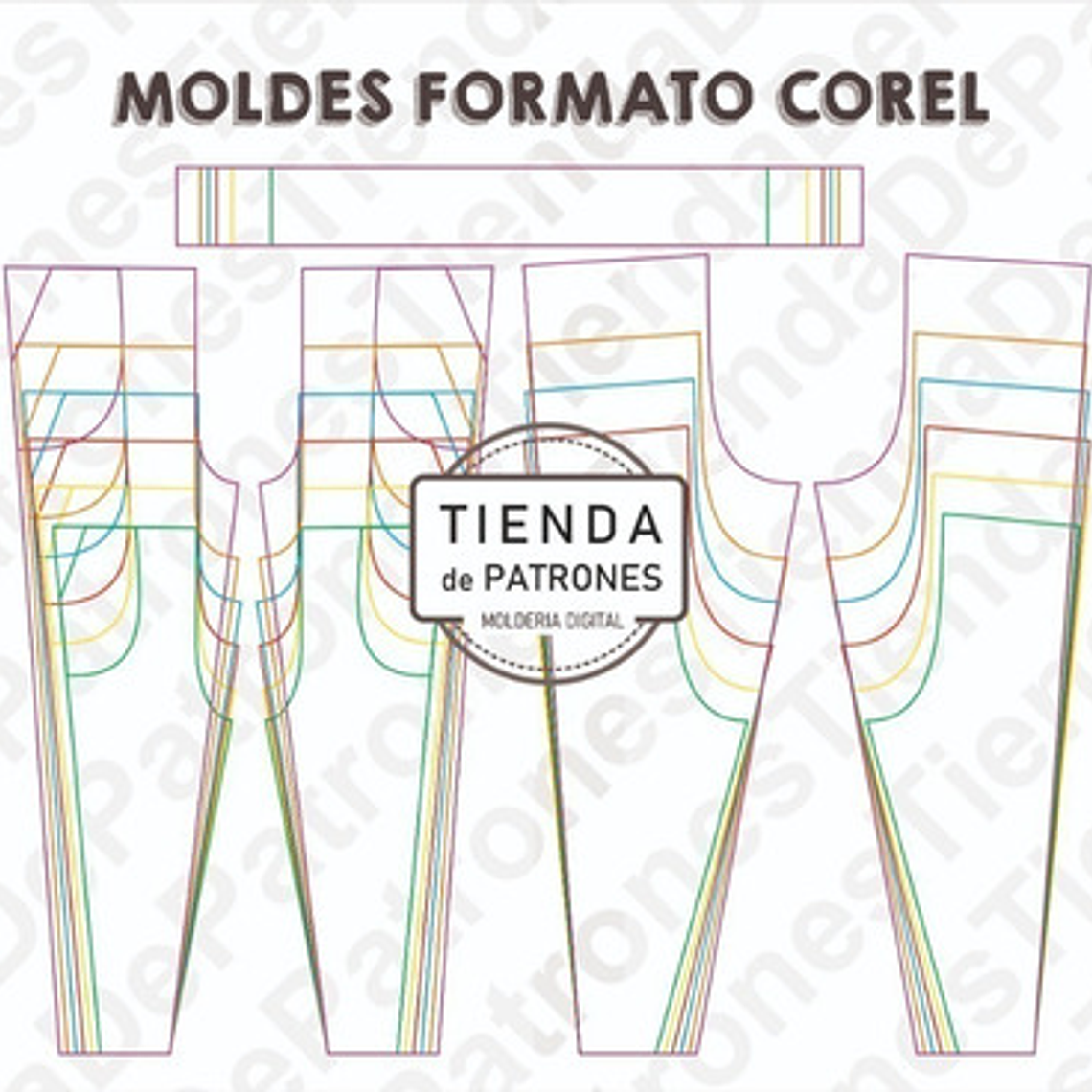 Molde Patron Coreldraw Jogger Chupin Niños Talles 4 Al 14 2