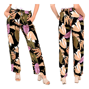 Molde Digital Pantalón Palazzo Fibrana Con bolsillos, Talles S Al 7xl 