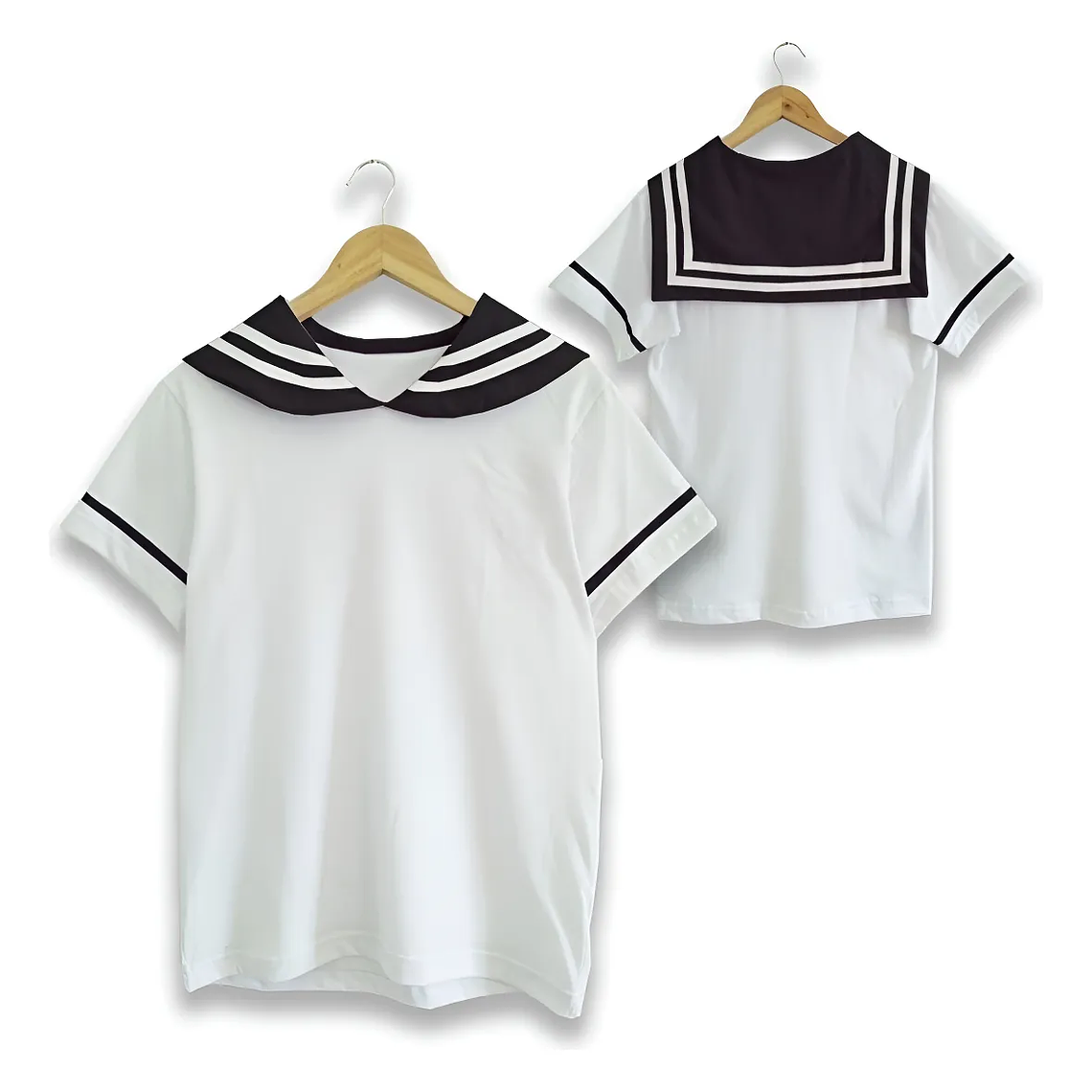 Molde Digital Polera Cuello marinero/seifuku/otaku, talles Xs A Xl 1