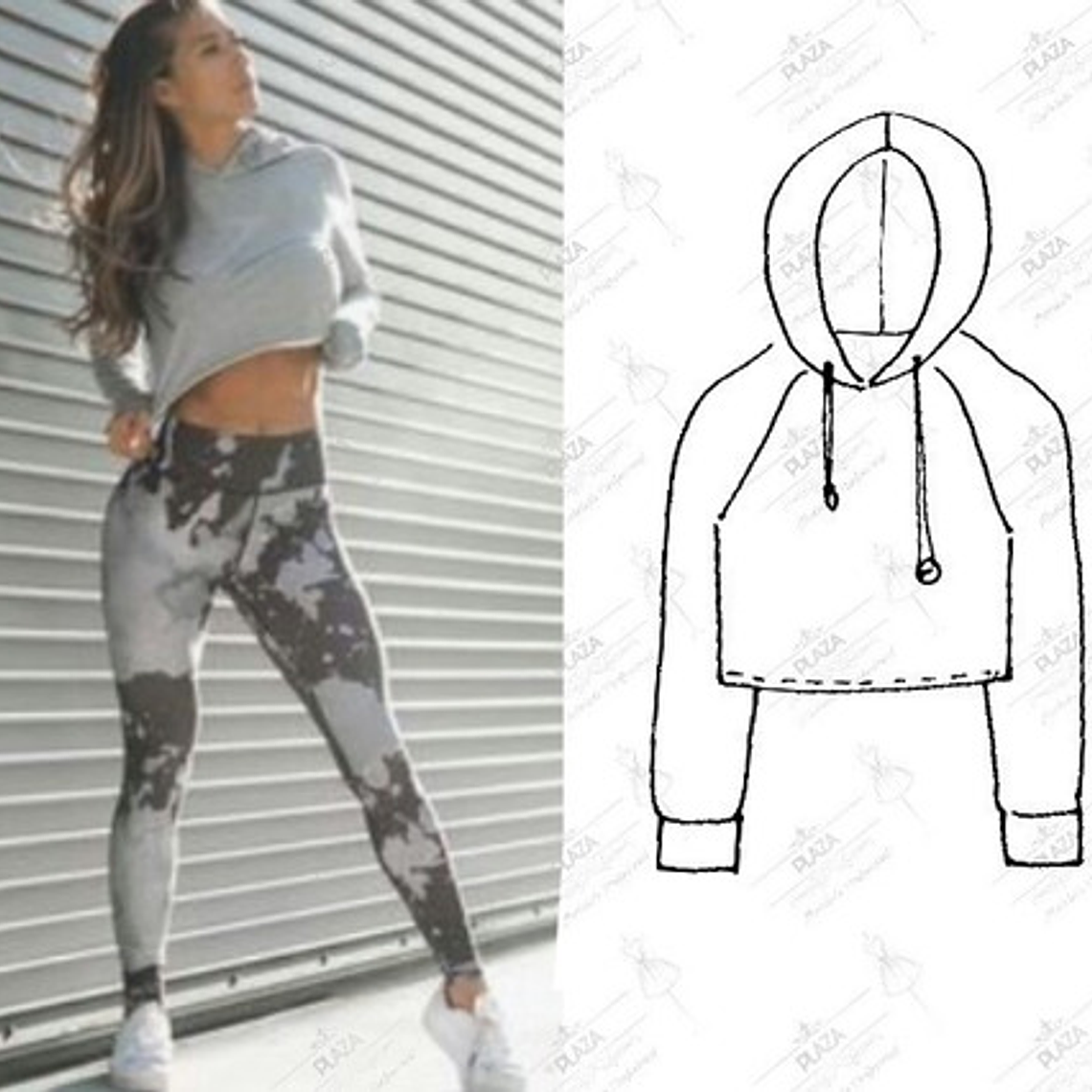 Moldes Patrones Imprimibles Polerón Hoodie Raglan Co  Xs Al 3xl 1