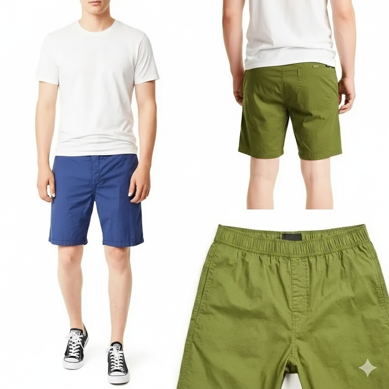 Molde Digital Bermuda Hombre Bragueta Falsa, Pack 5 Talles! 1