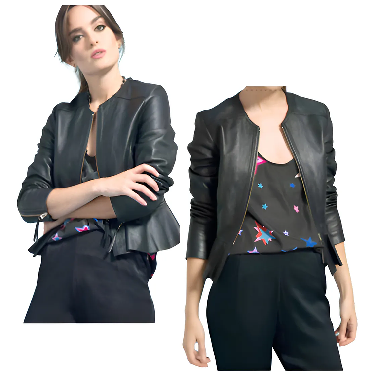 Molde Digital Campera Cuerina Volado Ruedo, Talles S Al Xxl 2