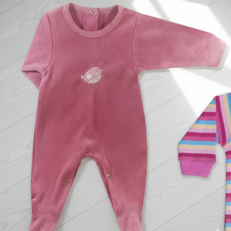 Molde Digital Body Largo Bebe C/pie Manga Larga Talles 1 A 5 2