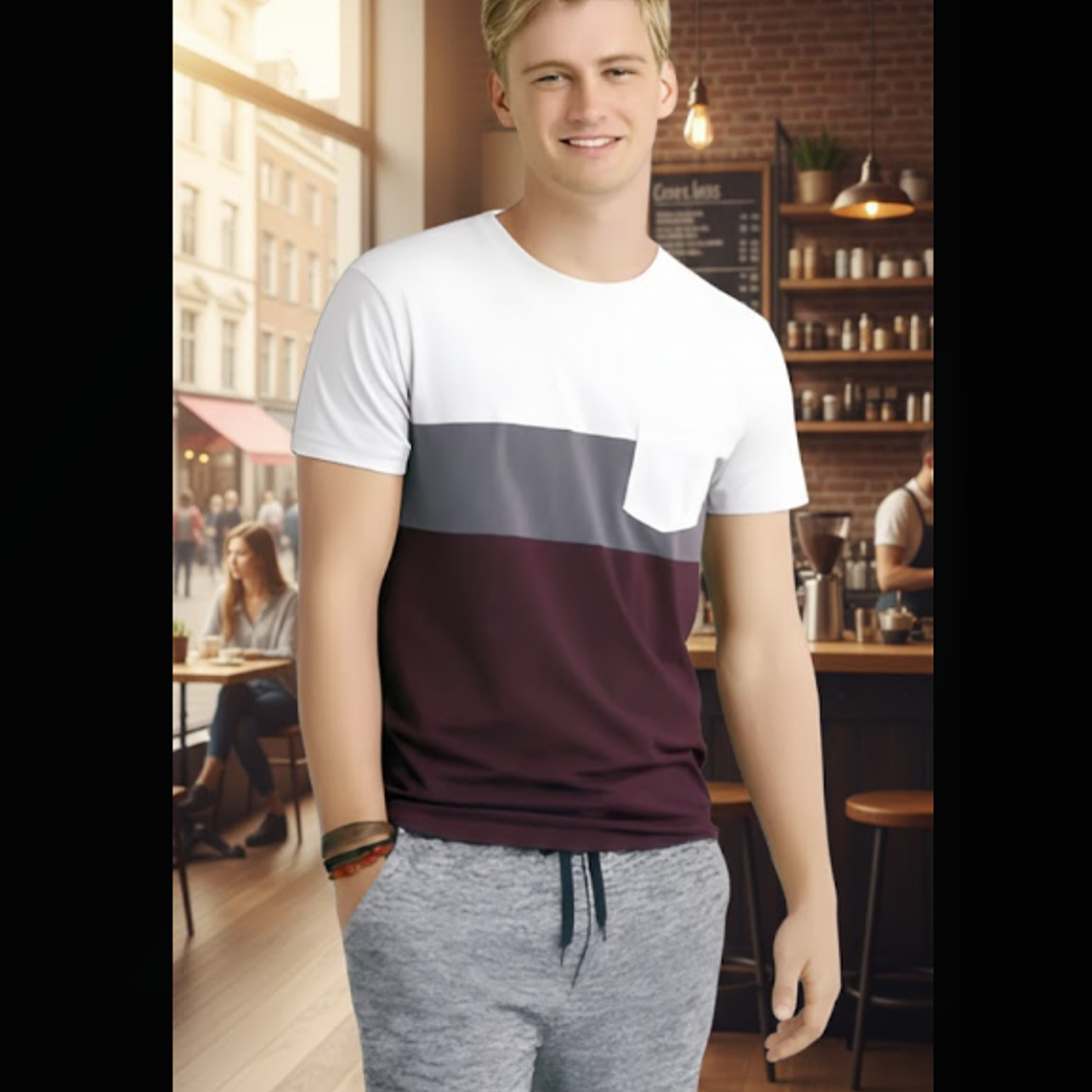 Molde Digital Remera Con Triple Recorte Patron Pack 5 Talles 3