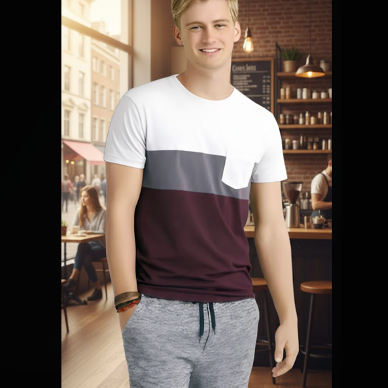 Molde Digital Polera Con Triple Recorte Patron Pack 5 Talles 4