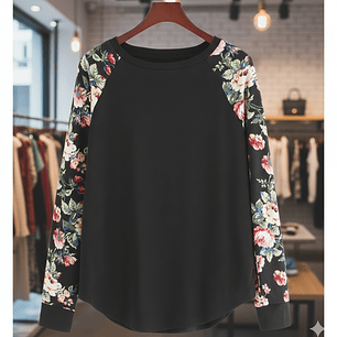 Molde Digital Polera Manga Larga Ranglan Pack Talles S A Xxl