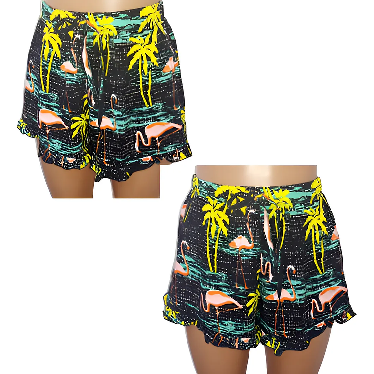 Molde Digital Short Volado Ruedo Patron Pack Talles S Al Xxl 2