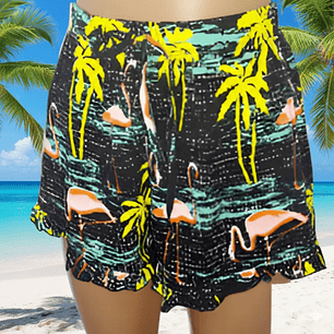 Molde Digital Short Volado Ruedo Patron Pack Talles S Al Xxl