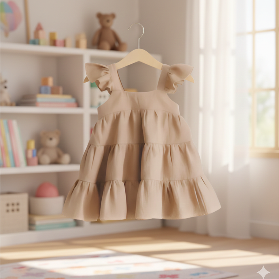 Molde Digital Vestido Beba Triple Volado,pack Talles 1 Al 5 1