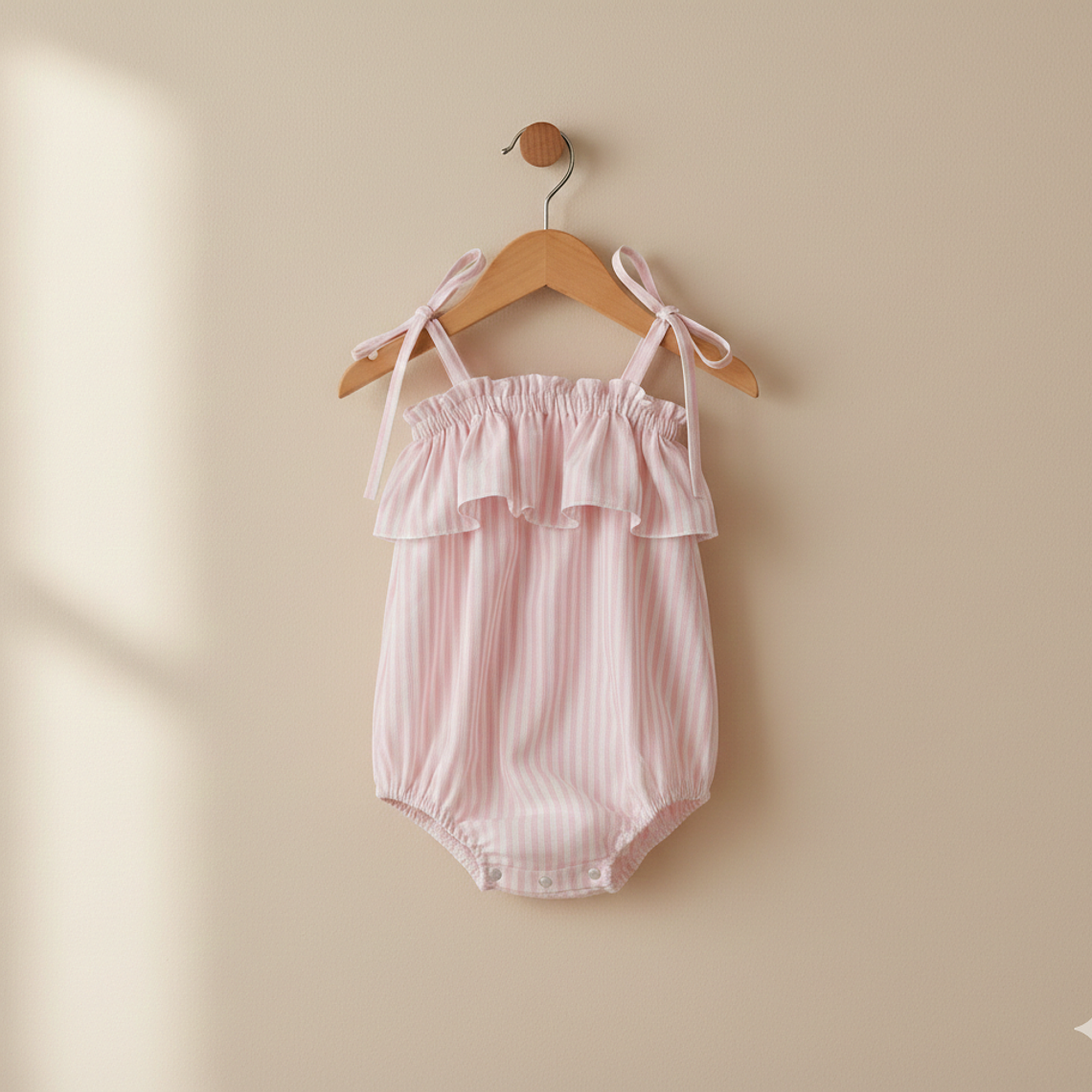 Molde Digital Body Beba Volado + lazo bretel pack Talles 1 Al 5 1