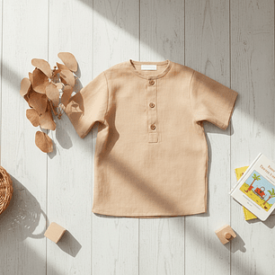 Molde Digital Remera Bebe Con abotonadura, Pack Talles 1 Al 5