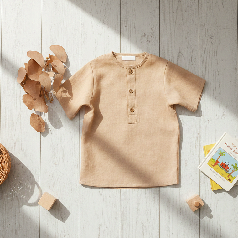 Molde Digital Remera Bebe Con abotonadura, Pack Talles 1 Al 5 1