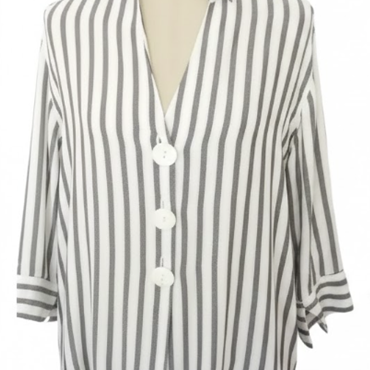 Molde Digital Blusa Camisera Escote V,  Manga 3/4 Pack 5 Talles! 3