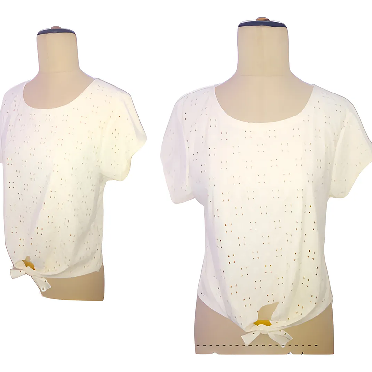 Molde Digital Remera Con Nudo Patron Pack Talles S A Xxl 2