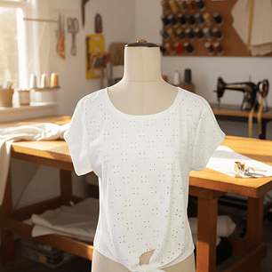 Molde Digital Polera Con Nudo Patron Pack Talles S A Xxl