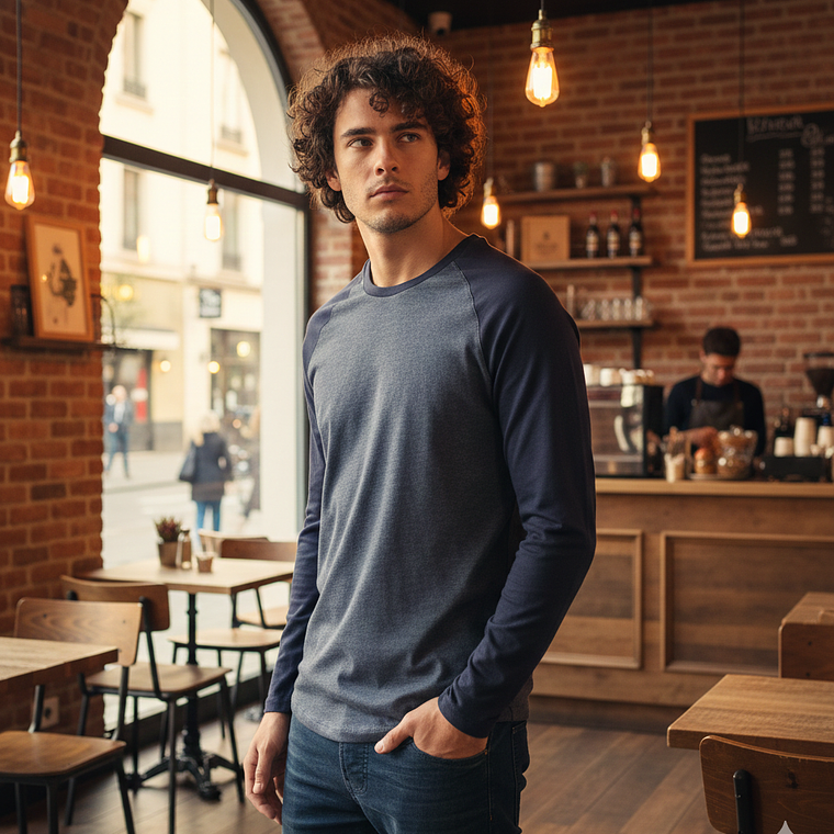 Molde Digital Polera Manga Larga Raglan Pack Talles S Al Xxl 1