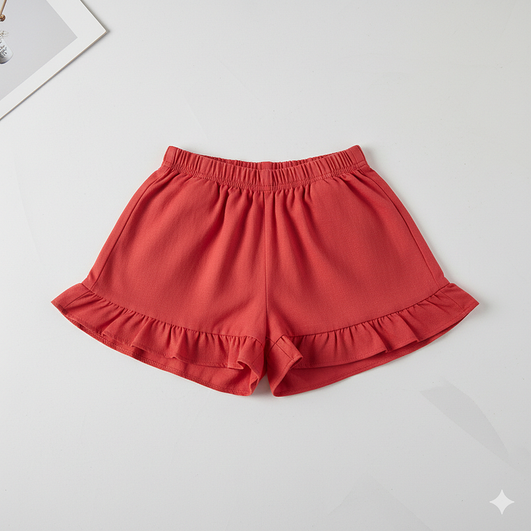 Molde Digital Short C/volado Ruedo Niña, Pack Talles 2 A 16 2