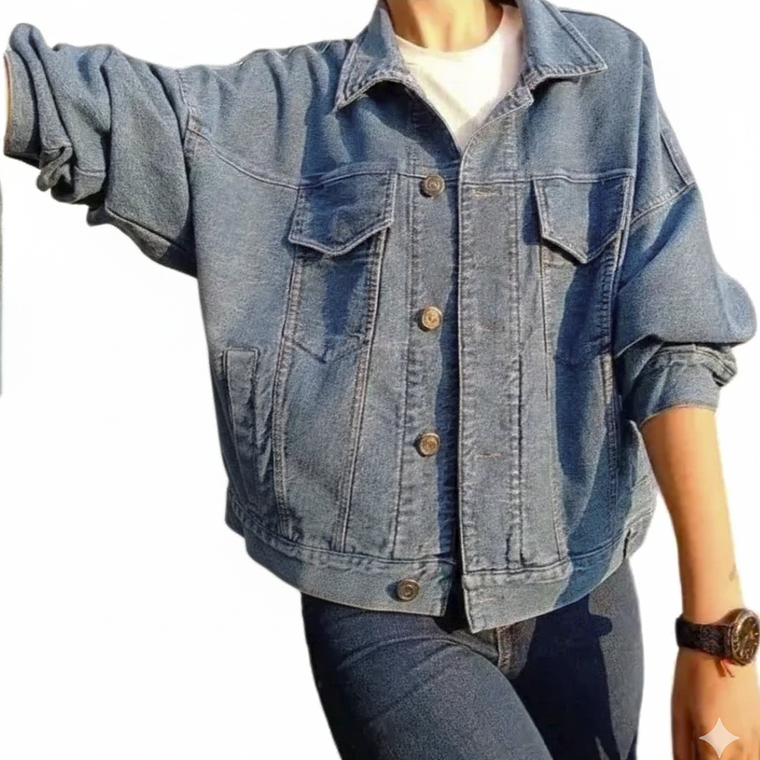 Molde Digital Chaqueta Jean Manga Caida, Pack Talles S A Xxl 2