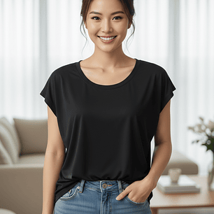 Molde Digital Polera Manga Caida Mujer, pack Talles S A Xxl