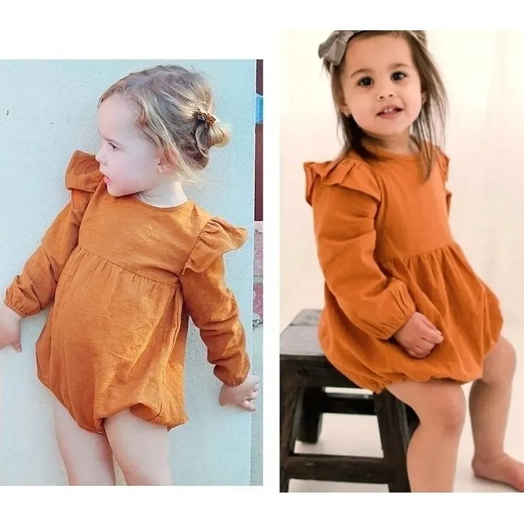 Molde Digital Body Beba Sisa Con Volado, Pack Talles 1 Al 5 2