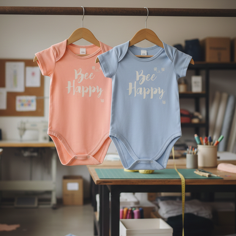 Molde Digital Body Bebe Manga Corta Hombro Cruzado Talles 1 A 5 1