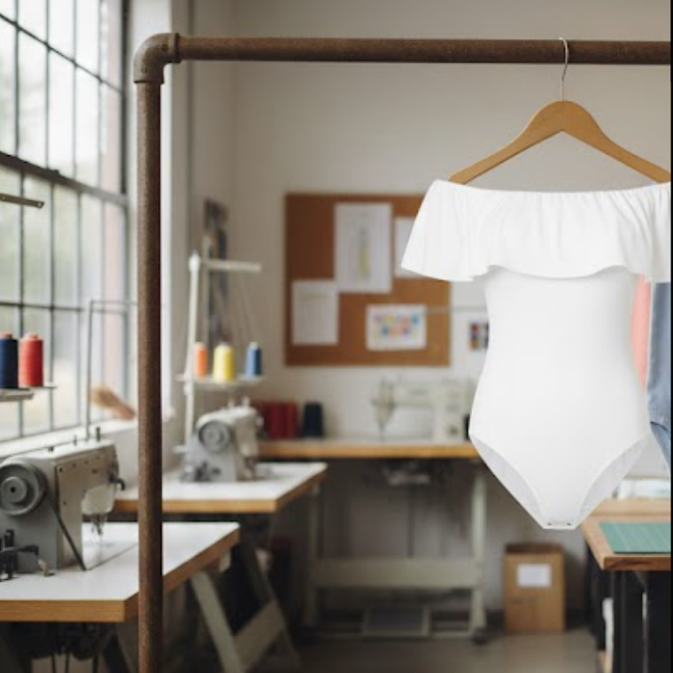 Molde Digital Malla Body Con Volado Escote Pack 5 Talles! 2