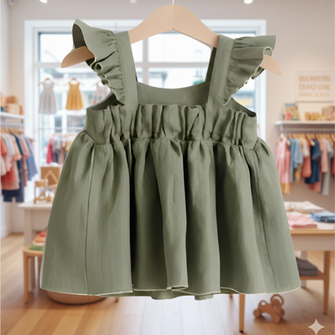 Molde Digital Blusa Beba Con Volado Bretel, Talles 1 Al 5 1