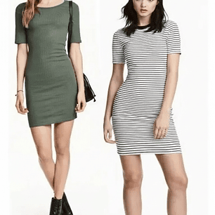 Molde Digital Vestido Corto Cuello Redondo Pack 5 Talles!