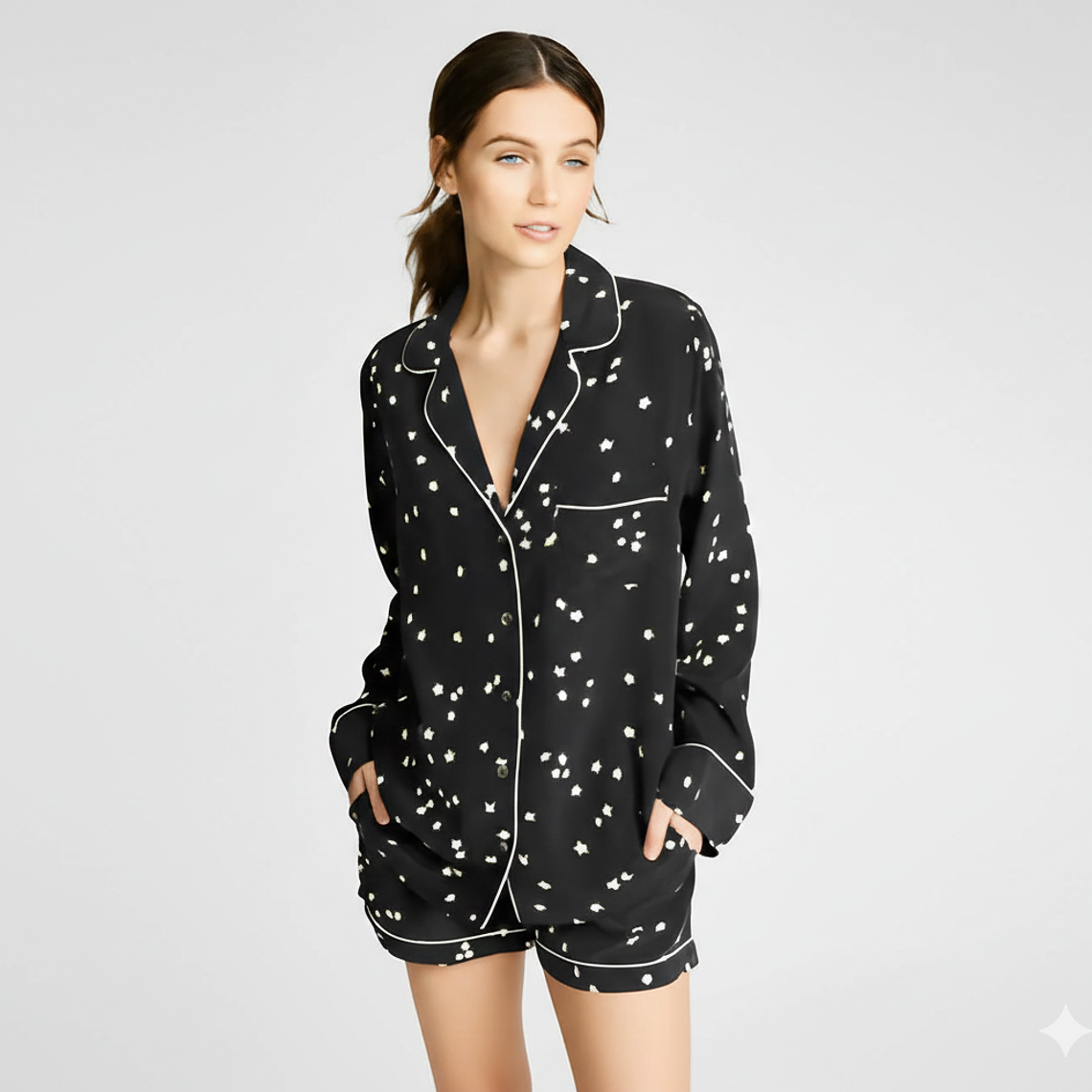 Molde Digital Conjunto Pijama Camisa y short Talles S A Xxl 1