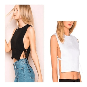 Molde Digital Top Con Lazos Al Costado, Pack Talles S A Xxl