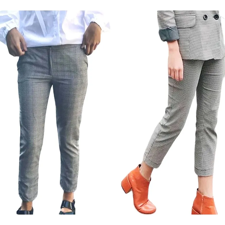 Molde Digital Pantalon Semi Capri, patron Pack Talles S A Xxl 2