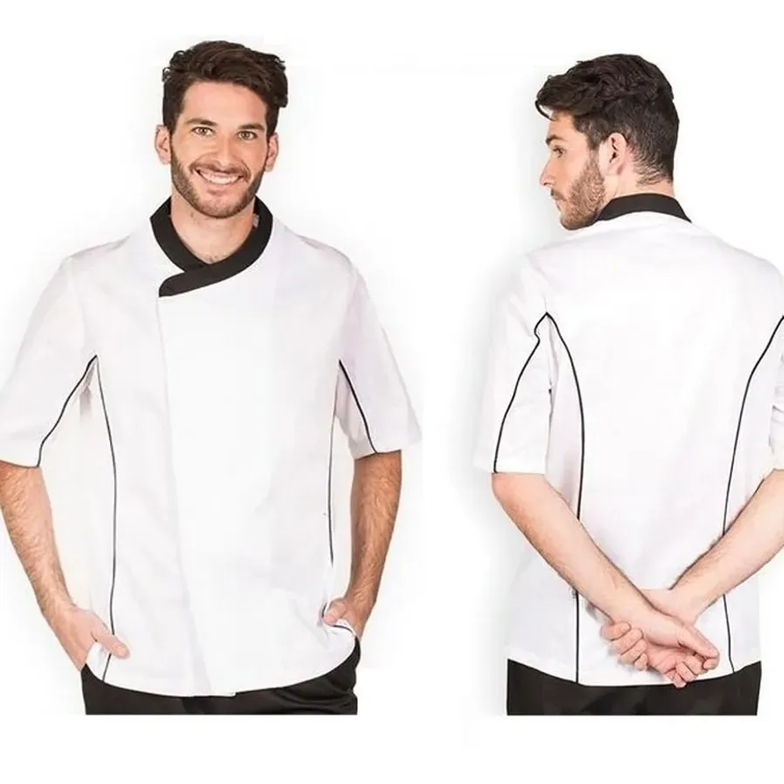 Molde Digital Chaqueta Chef Con Vivos, Pack Talles S Al Xxl 2